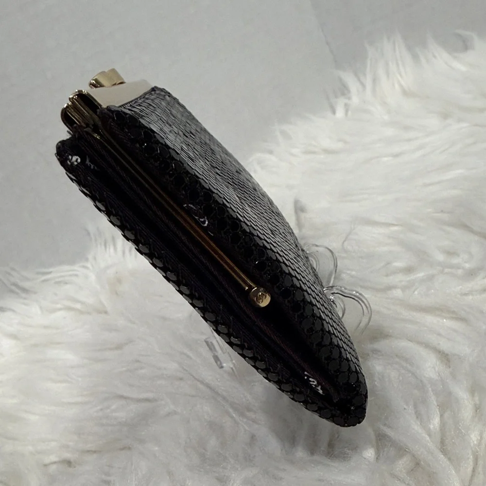 WHITING & Davis Black Mesh Clutch